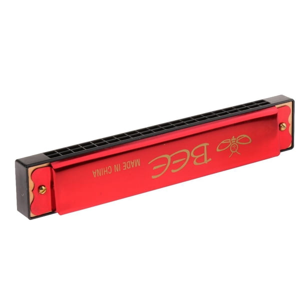 1 Pieza de Armónica 20 Hoyos C Llave Harmonica para Principiantes Producción Instrumentos Musicales rojo CUTICAT Armónica de 20 agujeros