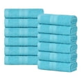 thumbnail image 2 of Superior Eco-Friendly Cotton 12-Piece, Turquoise, Washcloth Set, 2 of 8