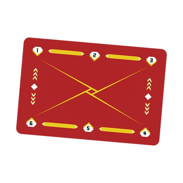 Tapete de entrenamiento de pasos de fútbol, tapete de entrenamiento de Control de pelota, tapete de entrenamiento de pies de fútbol antideslizante con rojo amarillo