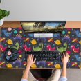 thumbnail image 4 of Long Mouse Pads for Desk,DarkBlue Dinosaurs InSpace Pattern Desk Mats on Top Of Desks, Desk Mouse Pad Extra Large with 3mm Non-Slip Base and Stitched Edge for Gaming,Office,Work,Home 47.3"x23.6", 4 of 6