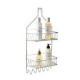 thumbnail image 3 of Bath Bliss 2 Tier Shelf Steel Cabana Stripe Shower Caddy, Silver Chrome, 3 of 6