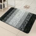 thumbnail image 4 of sruoe Bath Mat Rugs, Bath Mats for Bathroom Floor, Extra Absorbent Quick Dry Bathroom Mats, Washable Bath Rugs and Mats, Bath Carpet for Shower, Polyester, Gray, 4 of 5