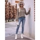 thumbnail image 5 of Camisas de Larga para Mujer, Moda Otoño 2025, Blusas Elegantes e Informales, Blusas Tipo Túnica Plisadas con Cuello Redondo. Caqui S, 5 of 10