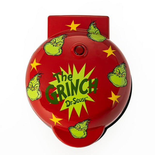 Uncanny Brands Dr. Seuss Grinch Mini waflera – Pequeño aparato de cocina