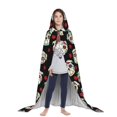 thumbnail image 3 of Honeii colorful Skull dog flower Print Poncho Cape, Cloak Coat, Snuggly Hooded Wearable Blanket, Hooded Cape For Teenagers,Halloween Costumes-Medium, 3 of 7