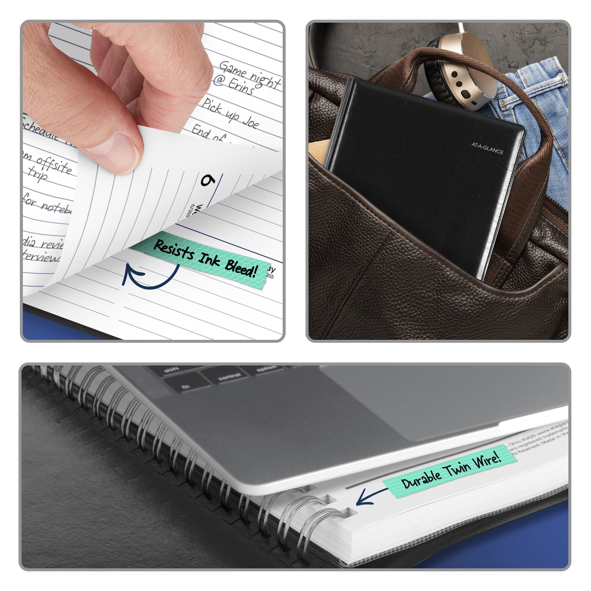 AT-A-GLANCE DayMinder Executive 2027 Refillable Weekly Monthly Planner Black
