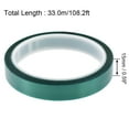 thumbnail image 2 of Uxcell 15mm 33 Meter / 108.2 Feet PET Green High-Temperature Adhesive Tape 2 Count, 2 of 4