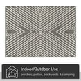 thumbnail image 4 of Well Woven Kesia Black Indoor / Outdoor Flat Weave Pile Chevron Stripes Geometric Pattern Runner Rug 3x10 (2'7" x 9'10"), 4 of 10