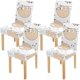 thumbnail image 1 of Funda de asiento ABPHQTO para comedor patrón de perezoso juego de 4, 1 of 4