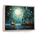 thumbnail image 2 of Designart "Whimsical Pirate Ship Tales In The Moonlight" Pirate Floater Framed Wall Art Prints, 2 of 5