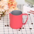 thumbnail image 4 of Non- 350ml Milk Frothing Pitcher Coffee Steaming Pitcher, Stainless Steel For Cafes Restaurants Bars Rose Red, 4 of 8