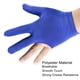 thumbnail image 4 of Guantes de piscina de 3 dedos para mano izquierda/derecha, guante de billar, paquete de 8 en azul, 4 of 5