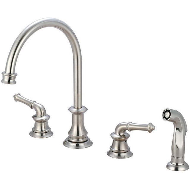 Del Mar 2DM201-BN Del Mar Two Handle Kitchen Widespread Faucet - Brushed Nickel