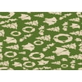 thumbnail image 1 of Ahgly Company Machine Washable Indoor Rectangle Transitional Ginger Brown Green Area Rugs, 2' x 5', 1 of 7