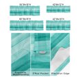 thumbnail image 3 of Kitchen Cafe Valance Curtain for Small Windows,Modern Abstract Geometric Stripes Rod Pocket Valances Blue Teal Farmhouse Wooden Plank Window Treatment Panel for Living Room/Bedroom/Bathroom,42x12in, 3 of 9