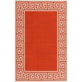 thumbnail image 2 of Unique Loom Outdoor Coastal Collection Area Rug - Caye (5' 3" x 8' Rectangle Rust Red/Ivory), 2 of 9