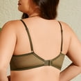 thumbnail image 3 of Women's Minimizer Bra Full Coverage Sheer Lace Bra Underwire Unlined Bra(Green,38E), 3 of 5