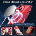 thumbnail image 6 of JETech 5 in 1 Magnetic Case for iPhone 14 Plus 6.7-Inch with 2-Pack Tempered Glass Screen Protector and Camera Lens Protector, Compatible with MagSafe, Shockproof Bumper Phone Cover (Red), 6 of 7