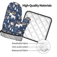 thumbnail image 4 of Xecao Forest Elk Pattern Oven Mitts and Pot Holders Sets Heat Resistant Silicone Oven Mittens Extra Thicken Long Kitchen Cotton Oven Glove for Cooking, 4 of 7