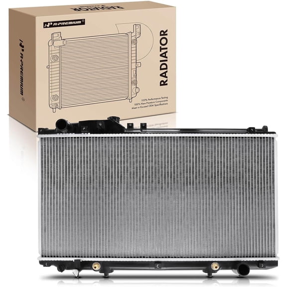 A-Premium Engine Coolant Radiator Assembly with Transmission Oil Cooler Compatible with Lexus SC430 2002 2003 2004 2005 2006 2007 2008 2009 2010, Automatic Transmission, Replace# 1640050280, 8012575