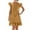 Yellow, variant on LOVZFMLL Summer Dresses for Women 2025 V Neck Cap Sleeve Ruffle Hem Smock Short Dress Casual Loose Solid Beach Sundress Wine XL