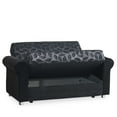 thumbnail image 2 of Ottomanson Convertible Sleeper Loveseat with Hidden Storage, Firm Seating, Black, 2 of 7