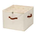 thumbnail image 3 of Organizador de zapatos Macarena plegable con tapa transparente Beige, 3 of 8
