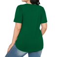 thumbnail image 5 of Womens Tops Women Soild Crew-Neck Cute Tee Short Sleeve Pleated Dressy Casual Scooped Neck T Shirt Tops, 5 of 5