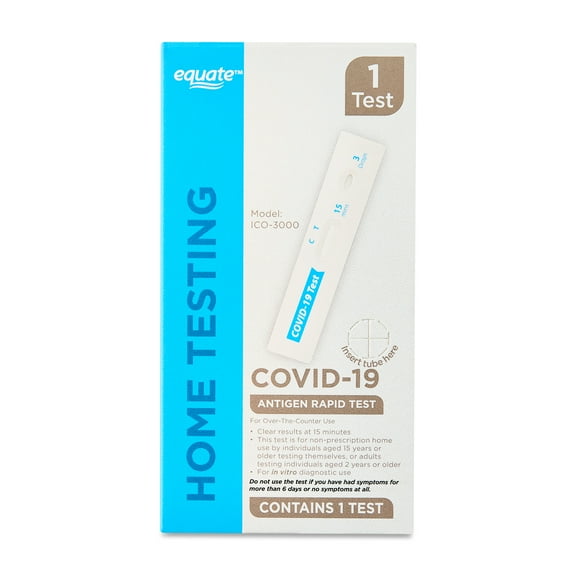 Equate COVID-19 Antigen Rapid at Home Test Kit, Results in 15 Minutes, 1 Count