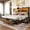 Vintage Brown, variant on Breltam Queen Bed With 6 Storage Drawers, Platform Bed With Bookcase Headboard&led Light, Black