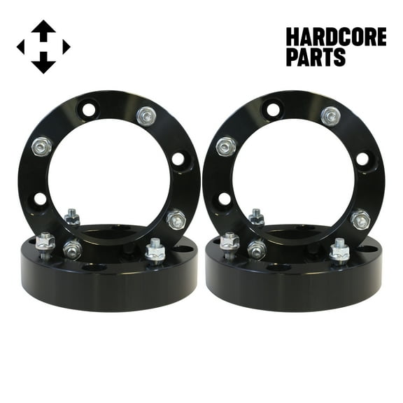 4 QTY 1.5" Black 4x156 ATV Wheel Spacers Adapters Studs 3/8"-24 Center Bore 131mm