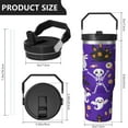 thumbnail image 5 of 30oz Skull Tumbler with Handle and Straw, Halloween Insulated Cup for Women, Leak Proof Travel Coffee Mug Ghost Pumpkin Gift for Spooky Witch Goth Lovers, 5 of 7