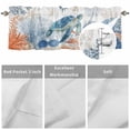 thumbnail image 3 of Kitchen Valances for Window, Summer Sea Turtle Coral Light Filtering Rod Pocket Valance Curtain, Ocean Starfish Marine Creature Short Curtains Window Topper for Bedroom Bathroom Living Room 42x18in, 3 of 9