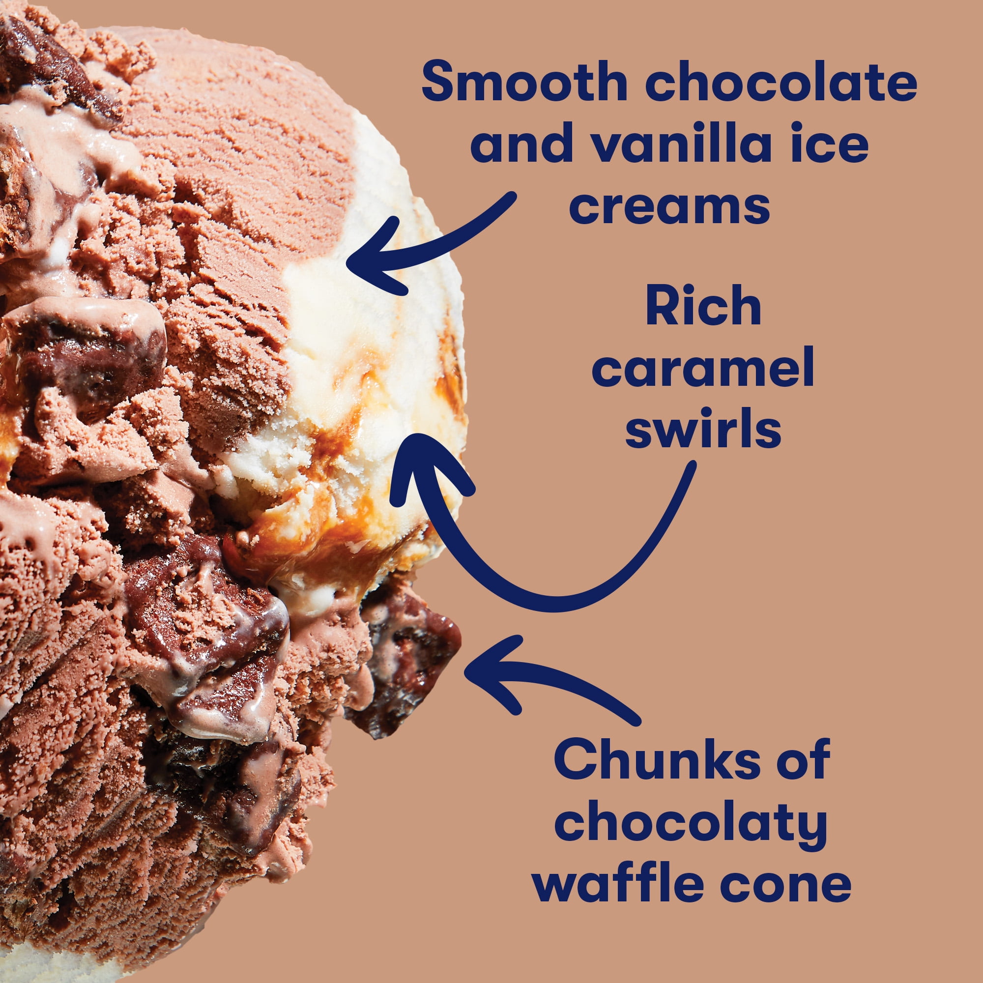 Tillamook Waffle Cone Swirl Ice Cream, 48 oz