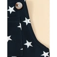 thumbnail image 5 of Bagilaanoe 4th of July Jumpsuit Shorts for Toddler Baby Girl Sleeveless Stars Stripes Print Romper Overalls 12M 18M 24M 3T 4T 5T Kids Independence Day Outfits, 5 of 8