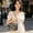White#1305, variant on Women’s Beaded Flower Shoulder Bag Handmade Underarm Purse with Floral Patterns, Vintage Texture, Adjustable Strap, 1 Count, for Commuting Shopping