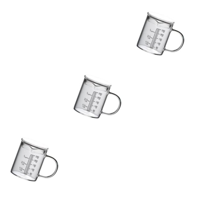 Monstrate Taza medidora de vidrio versátil con tapa para cocina Type1