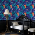 thumbnail image 4 of Retro Peel and Stick Wallpaper Modern Leopard Print Purple Geometric Wall Mural 23.6in x 9.8ft Self Adhesive Removable Wall Paper Renter Friendly Wallpaper for Bedroom Dressing Room Salon, 4 of 8