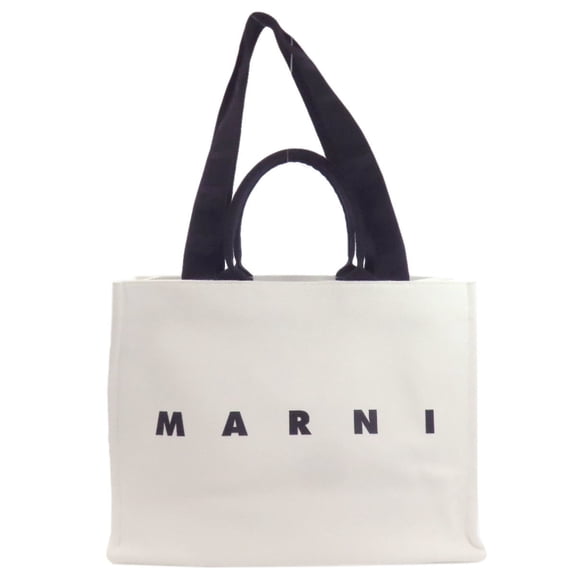 Pre-Owned Marni Logo Print 2-Way Tote Bag, Canvas, Women's