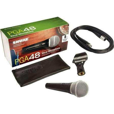 Pro Co Ameriquad Microphone Cable - Shure PG Alta 48 Dynamic HH Cardioid Vocal Microphone w/ XLR Cable