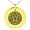 Gold, variant on Stainless Steel Aztec Mask Rune Engraved Small Medallion Circle Charm Pendant Necklace