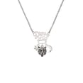 thumbnail image 2 of Delight Jewelry Silvertone Small Bear - Mascot Silvertone Dream Big Pendant Necklace, 25", 2 of 4