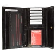 thumbnail image 6 of Womens Eel Skin Leather Deluxe Checkbook Wallet E 2575, 6 of 36