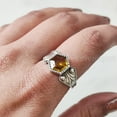 thumbnail image 5 of Hexagon Citrine Ring, 925 Sterling Silver Oxidized, Women Ring, Natural Citrine, November Birthstone, Christmas, Thanksgiving, Tiny Dainty Ring, Handmade, Statement Jewelry, Wedding, Anniversary Gift, 5 of 8