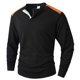 thumbnail image 4 of pstuiky Camisas de invierno de manga larga para hombre, Blusa/camisa informal y moderna de color liso con cuello redondo y botones en bloques de color para hombre camisetas de hombre xxxl, 4 of 9