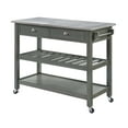 thumbnail image 4 of Convenience Concepts American Heritage 3 Tier Stainless Steel Kitchen Cart with Drawers, Wirebrush Dark/Stainless Steel, 4 of 10