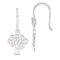 thumbnail image 1 of Sterling Silver Polished Tree Shepherd Hook Earrings QE12955, 1 of 2