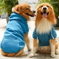 thumbnail image 5 of Shengshi Pet Dog Hoodies Sweaters Winter Clothes with Hat And Pocket Costume Windproof Apparel for Small Medium Large Dog Lake blue, 5 of 7