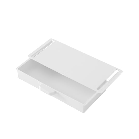 Leodye 1PCS Self-adhesive Under Desk Drawer Organizer Hidden Design office Home Stationery Sundries Storage Drawer Accessory -9.2x4.1x1.3in