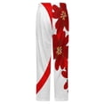 thumbnail image 6 of Valentine'S Day Love Red Flower Winter Female Pants Flannel High Waist Women Pants Lady Warm Straight Leg Plush Trousers, 6 of 7